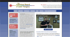 Desktop Screenshot of americanboardoflasersurgery.org